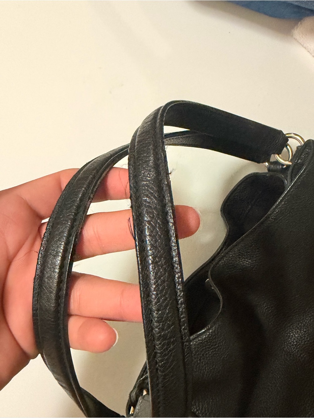 Coach Edie 31 Black Pebbled Leather Shoulder Bag with Gold Hardware - Picture 8 of 12